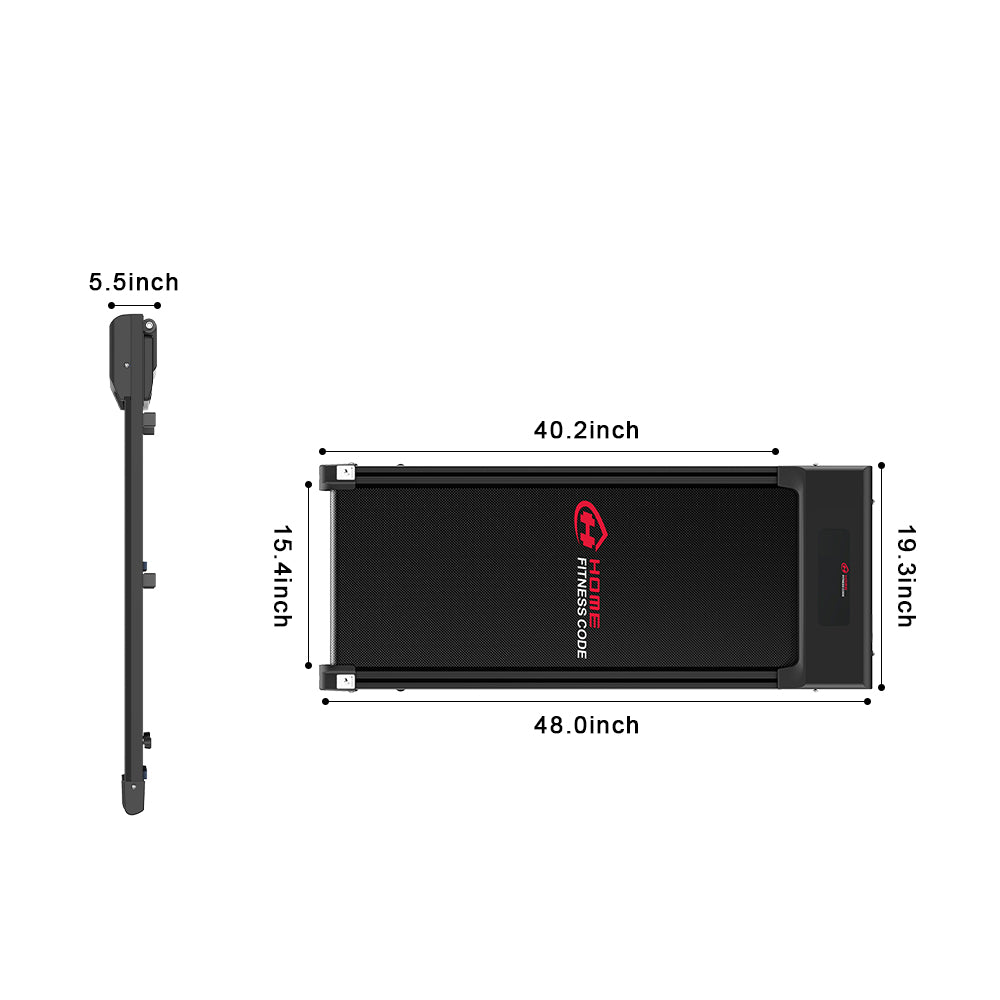 2 in 1 Folding Treadmill, Under Desk Treadmill 0.6-6.2MPH Walking Jogg -  HomeFitnessCode - CA