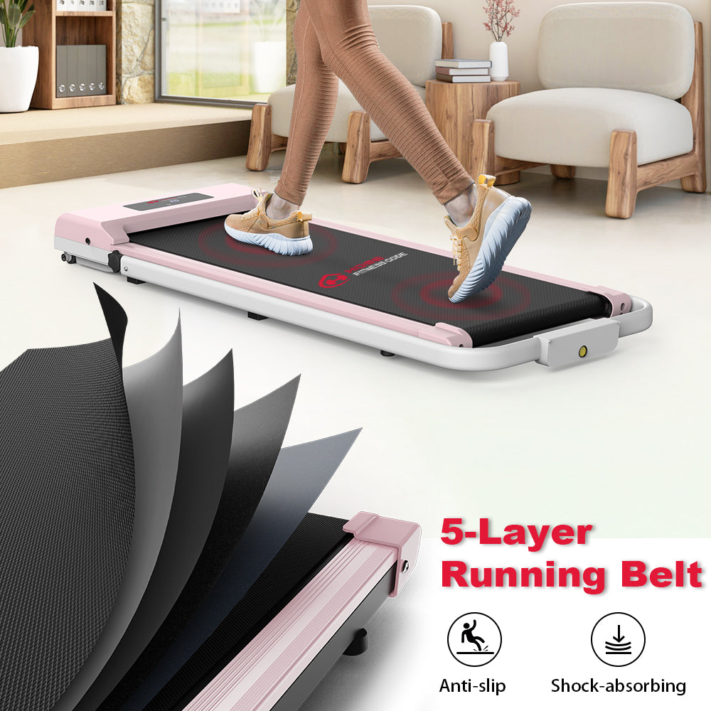 2 in 1 Folding Treadmill, Under Desk Treadmill 0.6-6.2MPH Walking