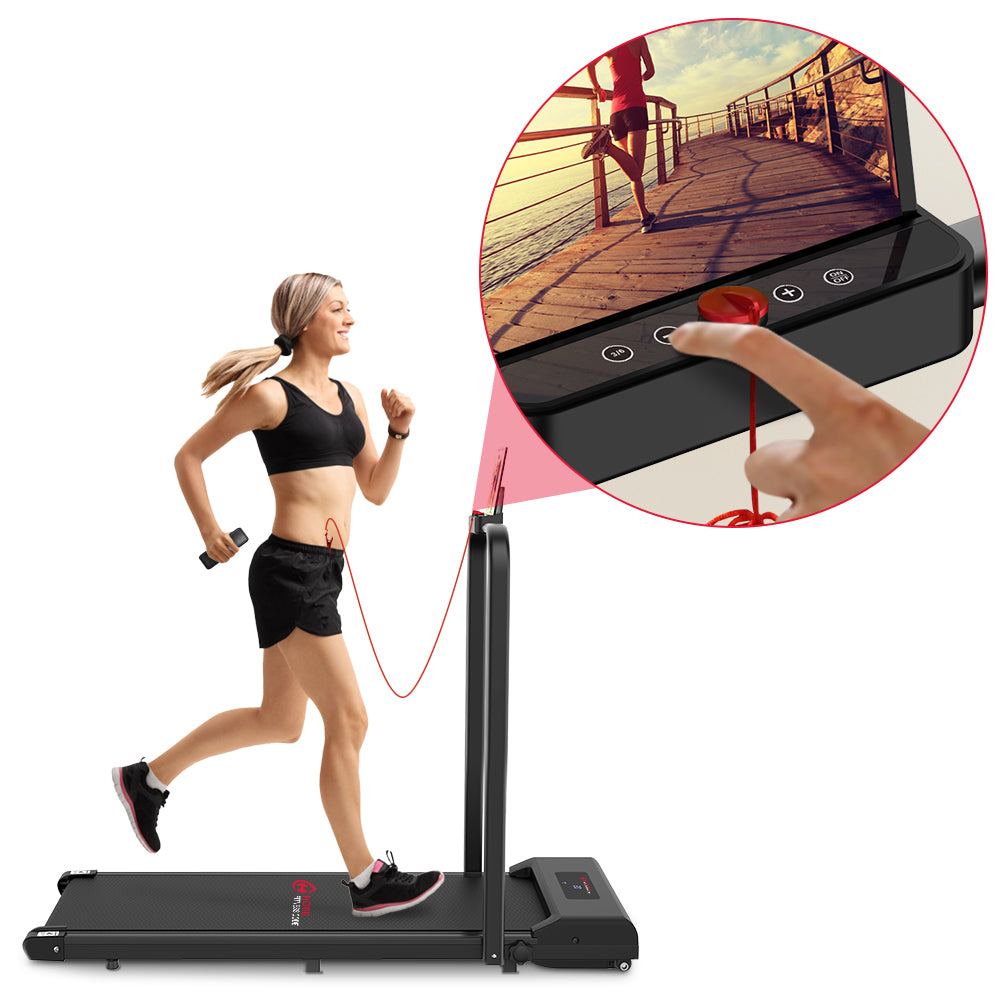 2 in 1 Folding Treadmill, Under Desk Treadmill 0.6-6.2MPH Walking Jogg -  HomeFitnessCode - CA